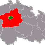 Map of the city and metropolitan area within the Czech Republic