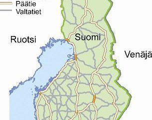 Map showing the region within the country