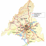 Map showing the region (Road Network)